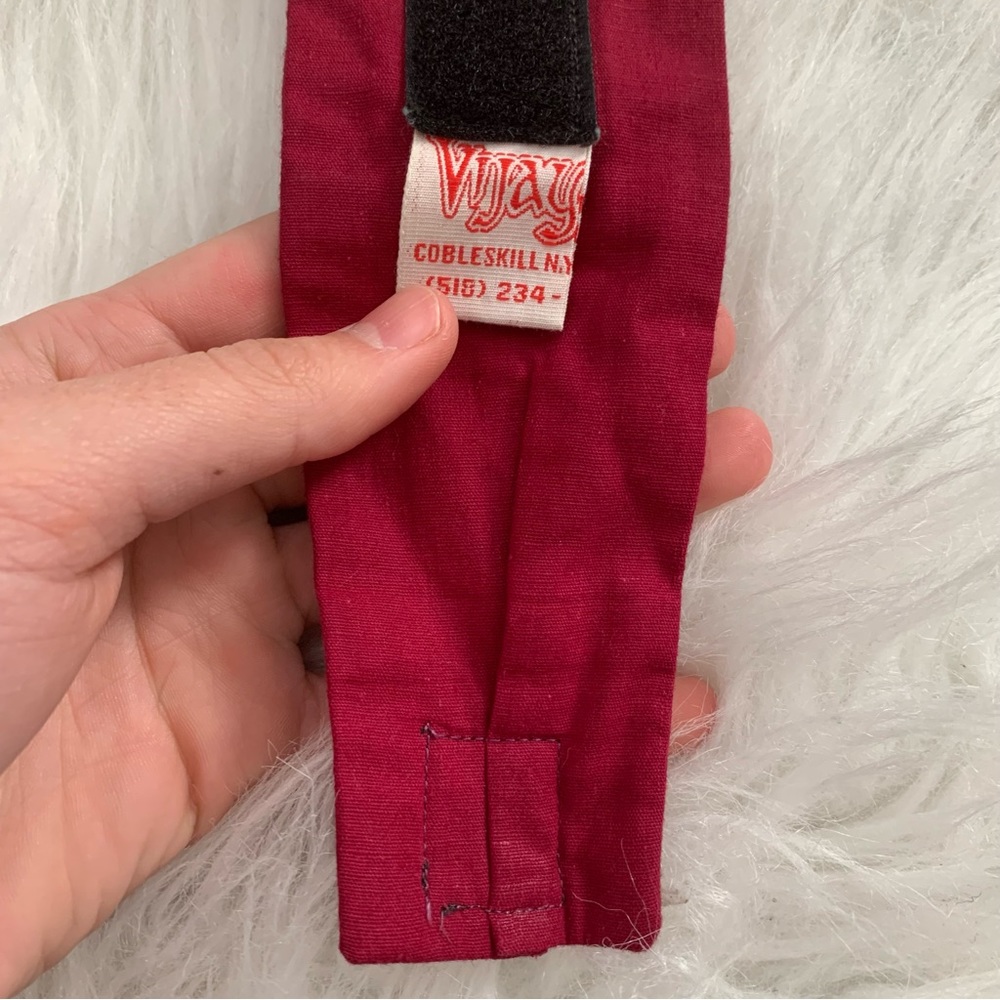 VINTAGE | Vijaya’s Red Embroidered Boho Cloth Belt Size Large - Picture 3 of 6